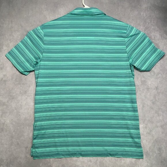 Adidas Mens Primegreen Polo Shirt size Large Short Sleeve Teal Blue Stretch - Picture 7 of 14